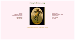 Desktop Screenshot of frogcircus.org